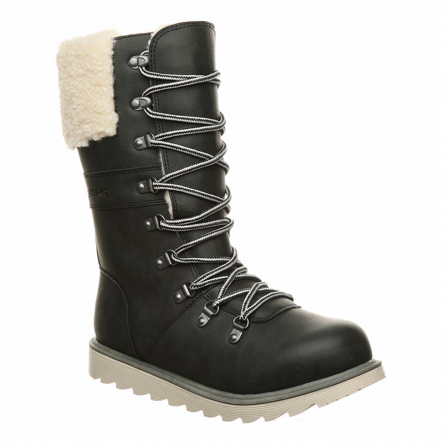 Bearpaw Alaska Tall Boots UK - Women's Boots Black ||VTGCHI-970||